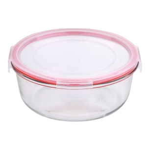 boîte hermétique ronde en verre borosilicate, toledo, 1200 ml, ø19 x 8 cm