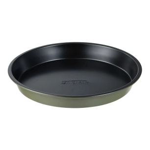 moule rond en acier au carbone pour four, experto, vert olive, ø25 x 3 cm