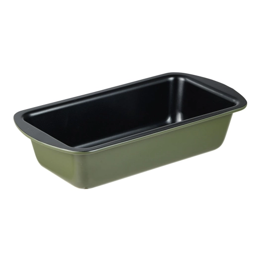 moule rectangulaire en acier carbone, pour four, experto, vert olive, 25,5 x 13,3 x 5,7 cm
