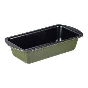 moule rectangulaire en acier carbone, pour four, experto, vert olive, 25,5 x 13,3 x 5,7 cm
