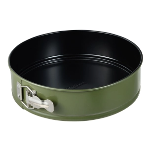moule rond démouvable en acier au carbone, pour four, experto, vert olive, ø26 x 6,8 cm