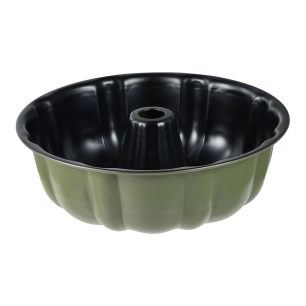 moule rond en acier carbone, pour four, experto, vert olive, ø25,5 x 8 cm