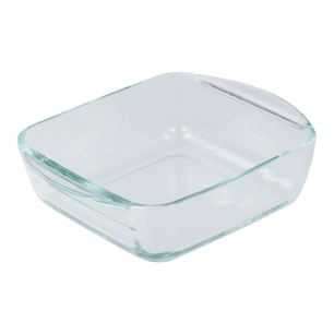 plat carré en verre borosilicaté, pour four, experto, 1 l, 19,7 x 16,8 x 5,6 cm