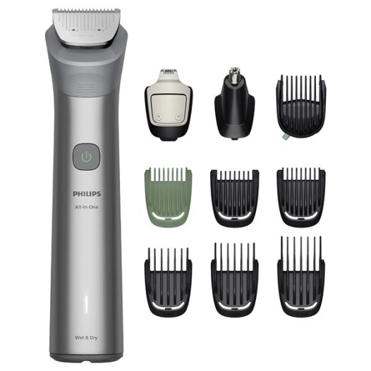 10-en-1 - lames acier - 11 hauteurs - sabots barbe, cheveux, corps, nez - 120 min - ã©tanche - noir - philips personal health fr
