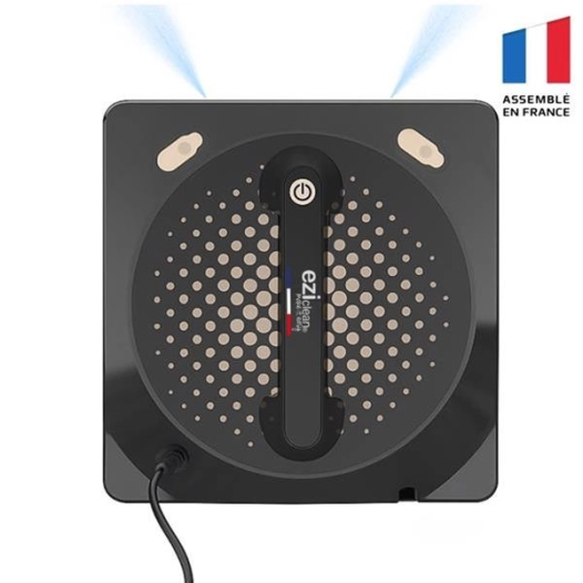 robot nettoyant vitre 72w - 65 db - 1,35 kg - 24,5x24,6x8,9 cm - cã¢ble 4 m - bt - secours+boucle secu - noir - eziclean
