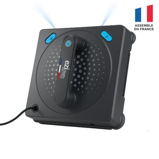 robot vitre 72w - 65 db - 1,35 kg - 24,5x24,6x8,9 cm - rã©servoir 70 ml - cã¢ble 4 m - bt - secours+cordon - noir - eziclean