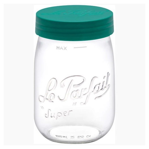 bocal stockage le parfait color vis 1 l vert sapin - berlin packaging france