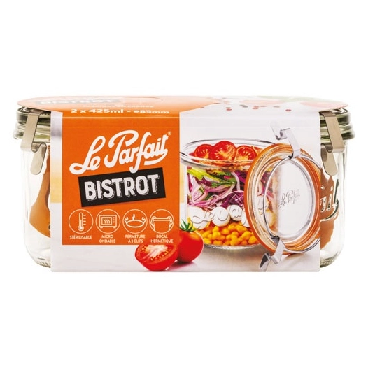 lot 2 bocaux le parfait bistrot 425ml - berlin packaging france