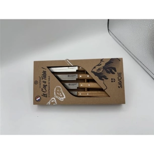 coffret de 4 couteaux le coq ã  table savoyard - manche chãªne - french touch arts ld