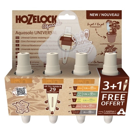 cã´ne aquasolo arrosage universel orange 3+1 - hozelock exel