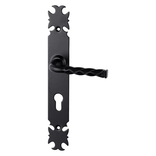 ensemble poignã©es lorraine fer noir rã©haussã©e cylindre - asg france