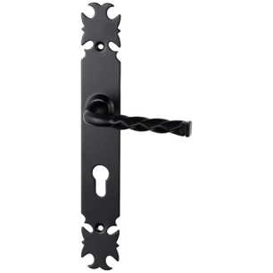 ensemble poignã©es lorraine fer noir rã©haussã©e cylindre - asg france