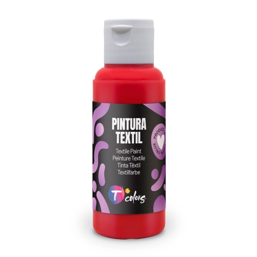 peinture textile rouge, 80 ml