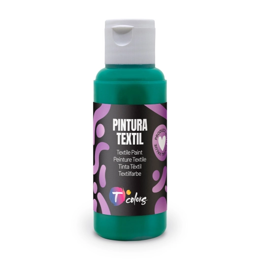 peinture textile vert foncé , 80 ml
