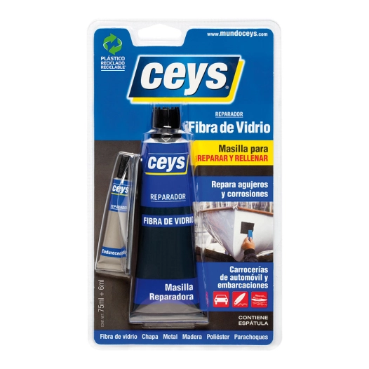 ceys fibre de verre réparateur 75ml+6ml blister 505002