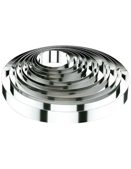 Cercle à Tarte Rond Inox Inox, 6x4.5cm, Cuisson parfaite - LACOR FRANCE