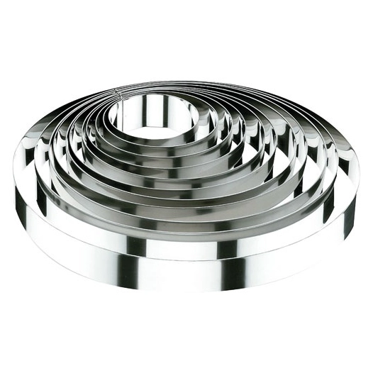 cercle a mousse inox rond 10cm x 4,50cm - lacor france