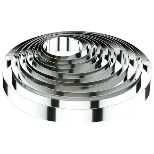 cercle a mousse inox rond 10cm x 4,50cm - lacor france