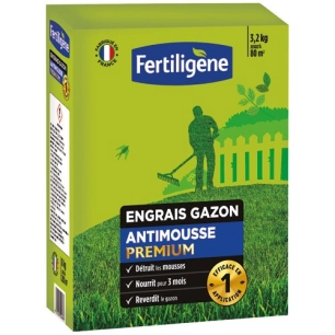 engrais+antimousse premium 3.2 kg 80 mâ² uab - evergreen garden fertiligene