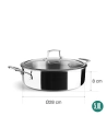 trichef sauteuse inox 28cm 2 anses - lacor france