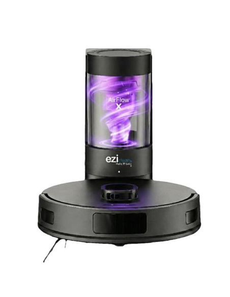 Robot Aspirant Laveur Connecté Navigation Lidar, Vidange Auto, 20000 Pa - EZICLEAN
