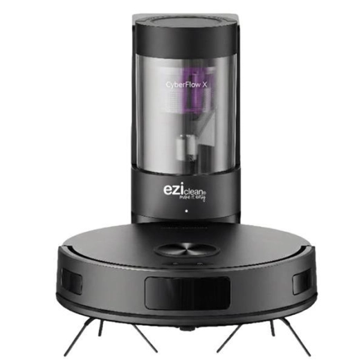 robot aspirant lavant connectã© - hyperforce 15 - gyrosmart - base 2,2 l auto - app - noir - eziclean