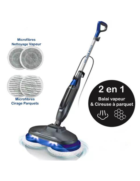 Nettoyeur Vapeur Cireuse EZICLEAN Nettoie et cire en un seul passage - EZICLEAN