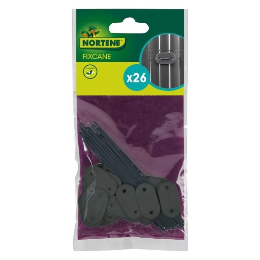 fixation canisse fixcane blister de 26 piã¨ces gris - nortene home depot france