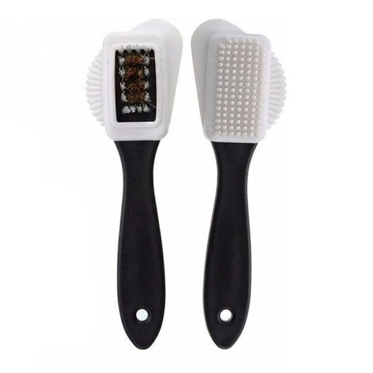 brosse de nettoyage 4 faces pour chaussures en daim