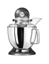 robot artisan 4,8l 3 acc standards fouet crochet batteur +batteur souple +bol supl couvercle livre gris etain - kitchenaid europ