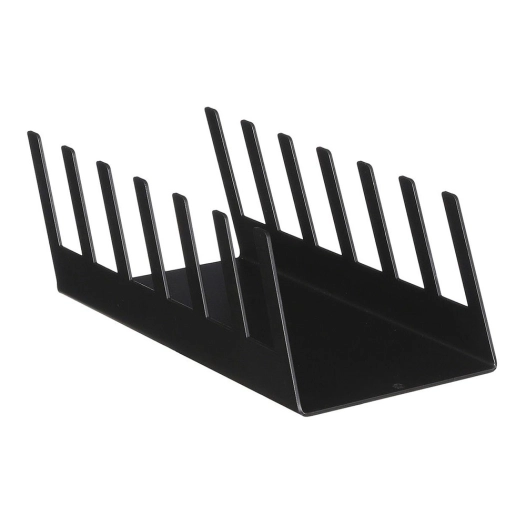 porte-assiettes en métal noir 22 x 7,5 x 10 cm