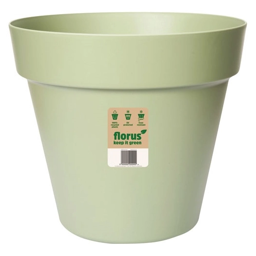 Pot de fleur Paris diamètre 20 cm vert menthe plastique recyclé - ELHO