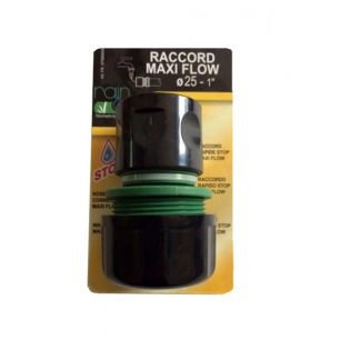 Raccord Rapide Stop Gros Debit D25mm Maxi Flow (S/B) - RAIN IRRIGATION