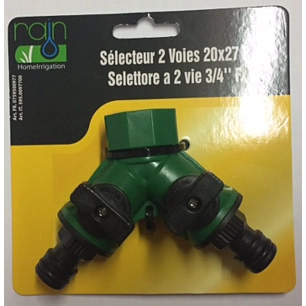 Selecteur 2 Circuits F 3/4 Essentiel (S/B) - RAIN IRRIGATION