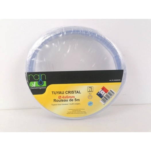Tuyau Cristal 04x06 Bobine 5m - RAIN IRRIGATION