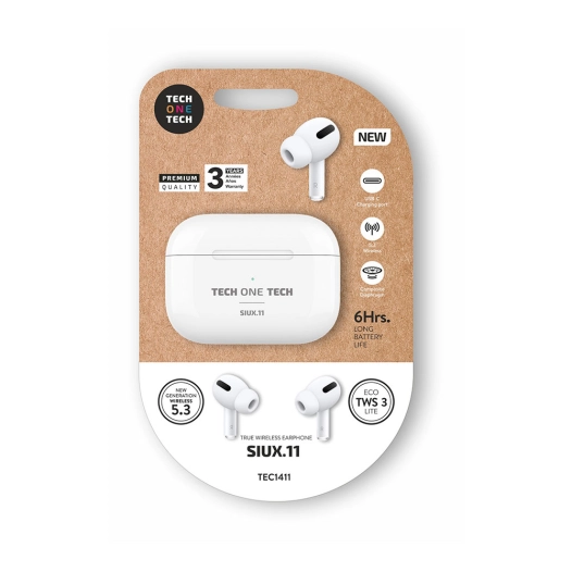 écouteurs sans fil bluetooth siux.11, tws 3, 6 h, blancs