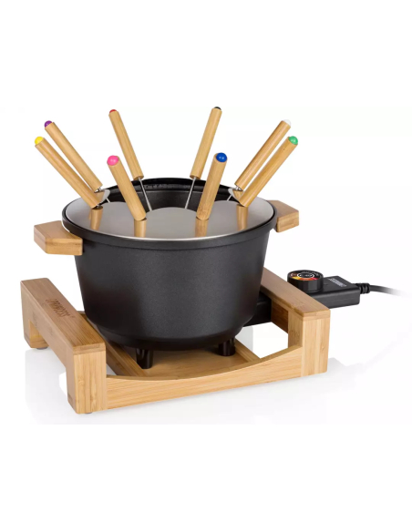 fondue.8p.1,5l.800w.bambou/fonte. - princess