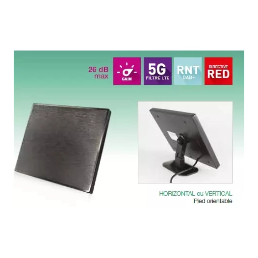 antenne tnt.interieur.tvr 26.26db. - cahors