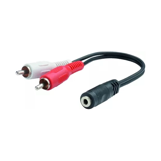 adapt 2 rca m/jack 3.5 mm f - 20cm. - erard