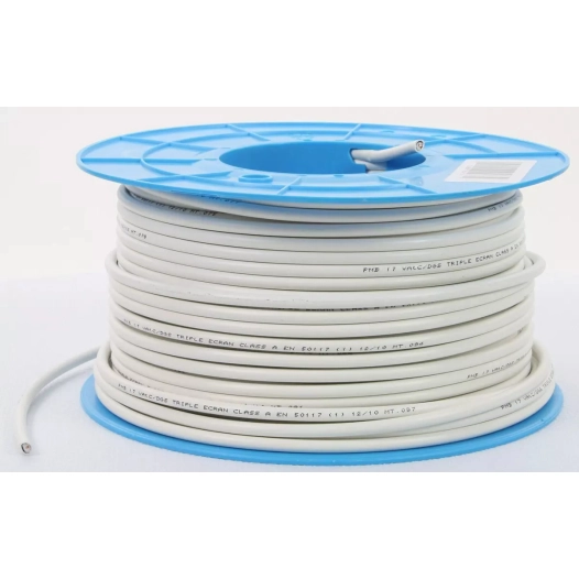 bobine 100m coax phys blanc. - pmb