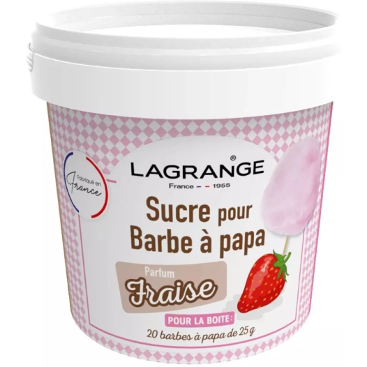 sucre barbe a papa.fraise.500g. - lagrange