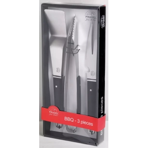 coffret 3 pieces barbecue.noir. - pradel