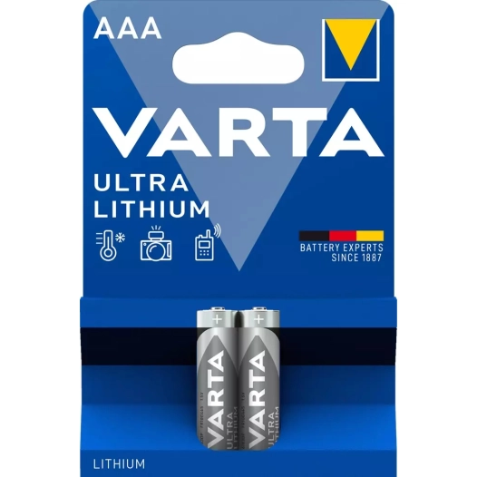 bte10 blist x2.lithium.lr03/aaa. - varta