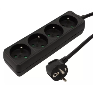 bloc multiprises.4prises.3680w.noir.1m50 - erard