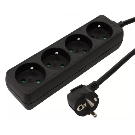 bloc multiprises.4prises.3680w.noir.4m. - erard