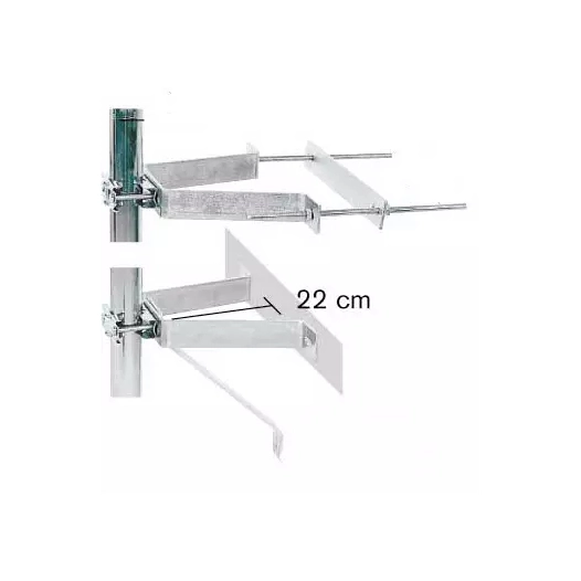 paire fixation murale 22mm zinc - erard