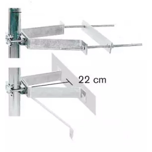 paire fixation murale 22mm zinc - erard