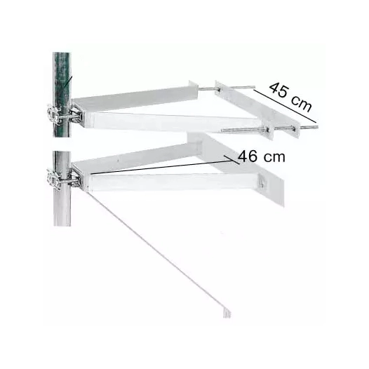 fixation murale 46cm zinc - erard