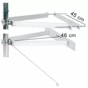 fixation murale 46cm zinc - erard