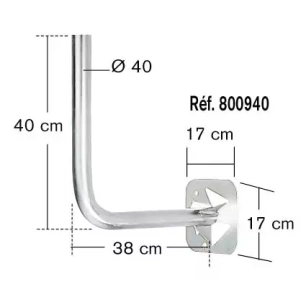 bras mural diam 40 zinc - erard